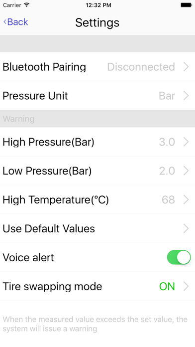 BT TPMS screenshot 3