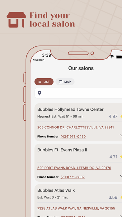 Bubbles Salons screenshot 4