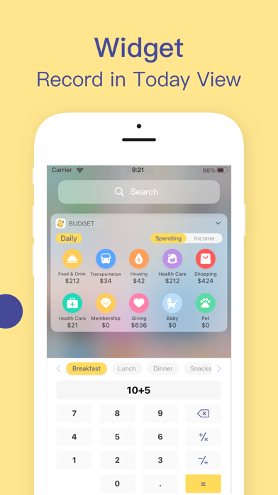 Budget app - spending tracker screenshot 1