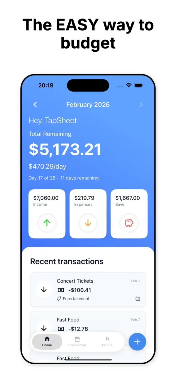Budget App - TapSheet screenshot 5