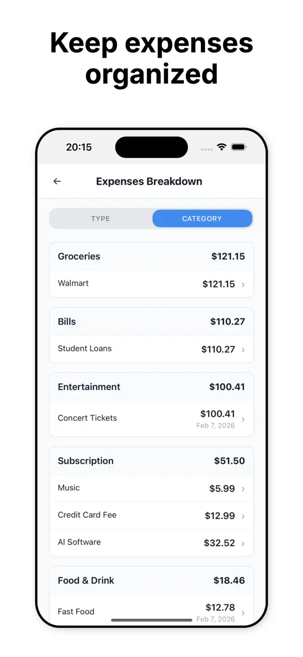Budget App - TapSheet screenshot 2