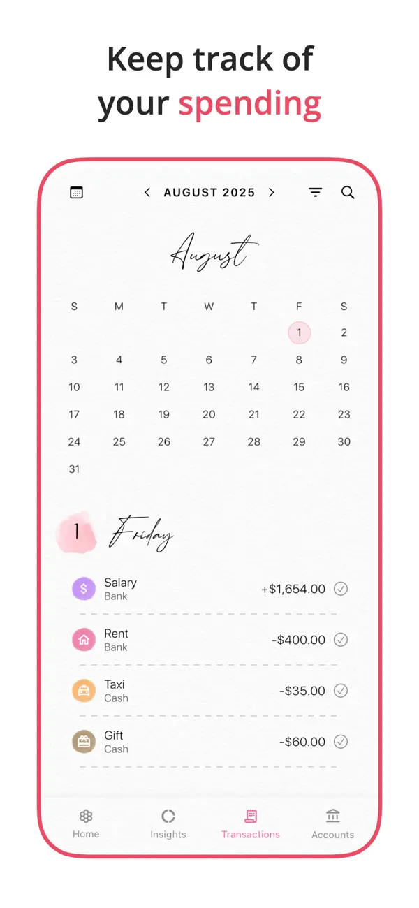 Budget Planner App - Fleur screenshot 1