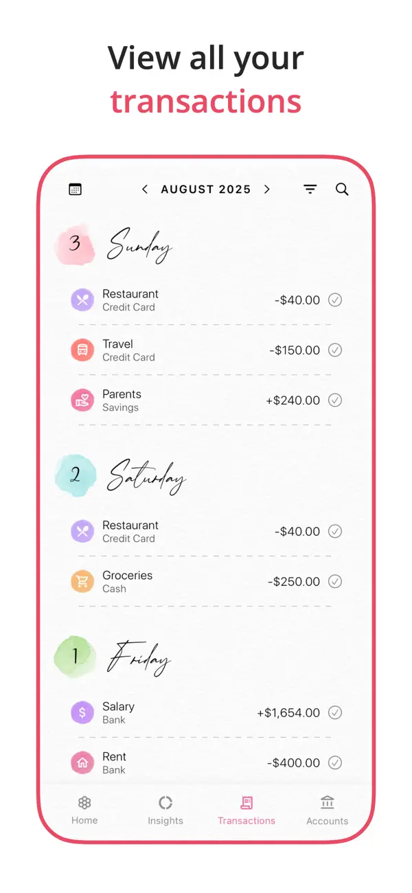 Budget Planner App - Fleur screenshot 2