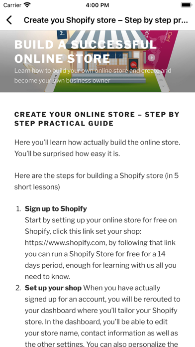 Build an Online Store Course screenshot 3