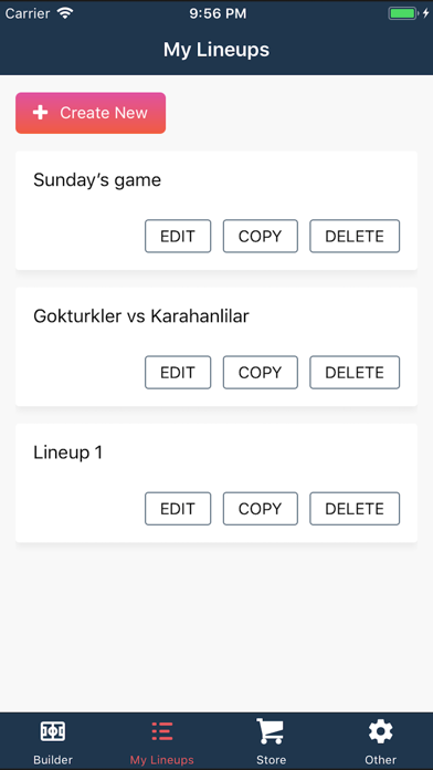 Build Lineup screenshot 1