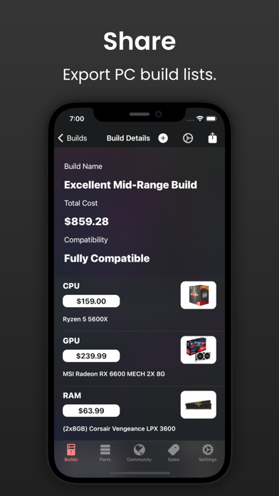 BuildCores: Part Picker for PC screenshot 2