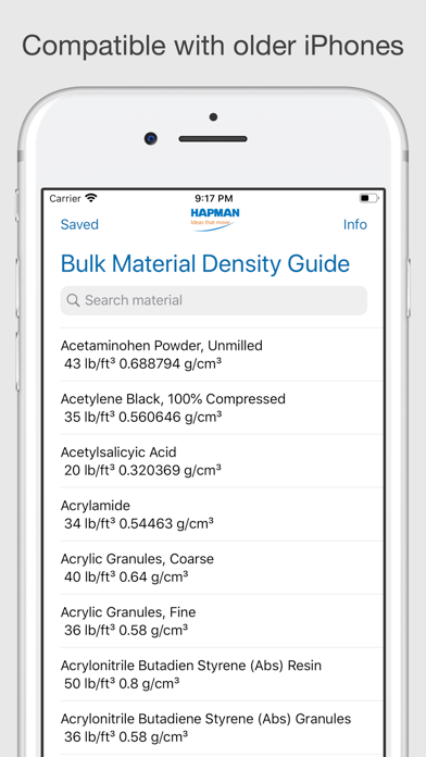 Bulk Material Density Guide screenshot 1