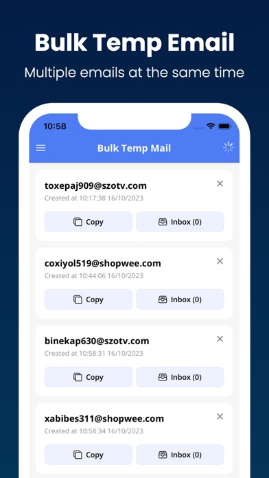Bulk Temp Mail screenshot 3