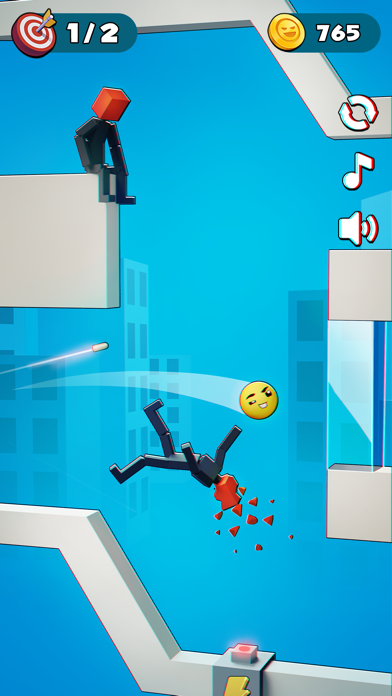 Bullet Smile: Ragdoll Puzzles screenshot 1