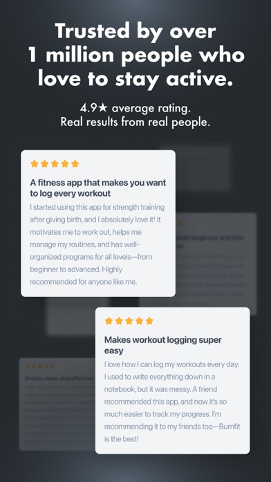 BurnFit: Workout Log & Tracker screenshot 1