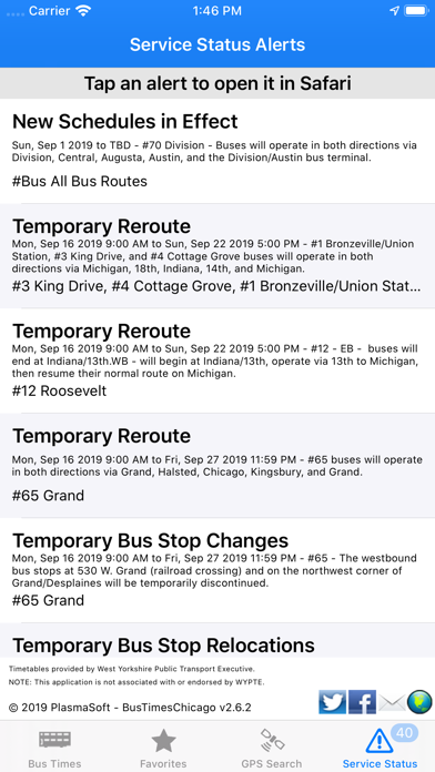 Bus Times - Chicago screenshot 1