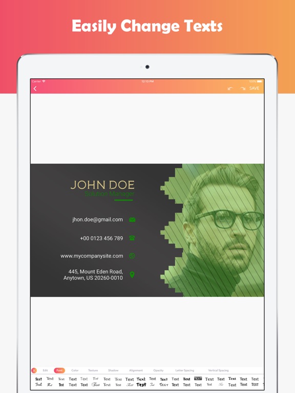 Business Card Maker! screenshot 3