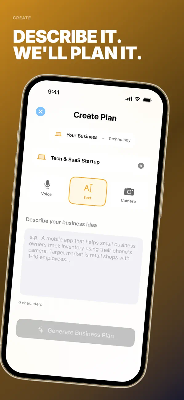 Business Plan Generator: IQ AI screenshot 1
