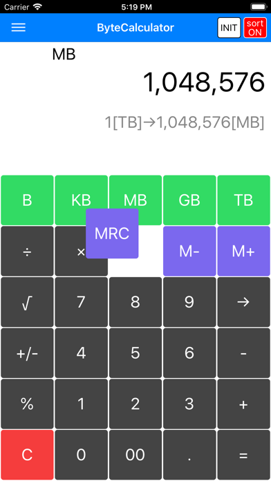 Byte Calculator -byte conv- screenshot 4