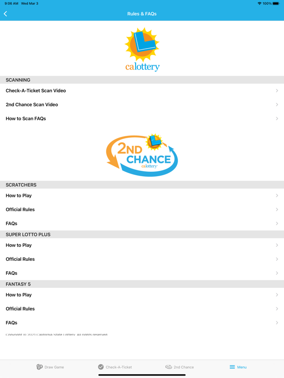 CA Lottery Official App screenshot 2