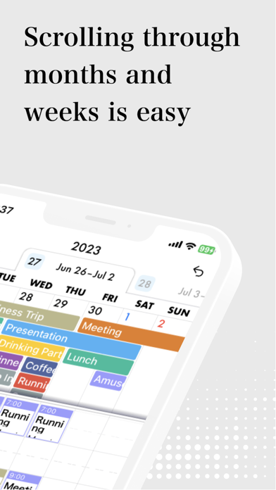 CalCal - easy to use Calendar screenshot 1