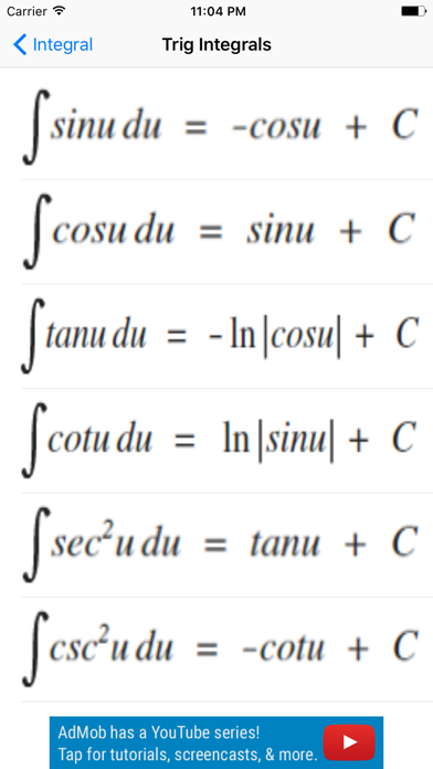 Calculus Formulas AP screenshot 2