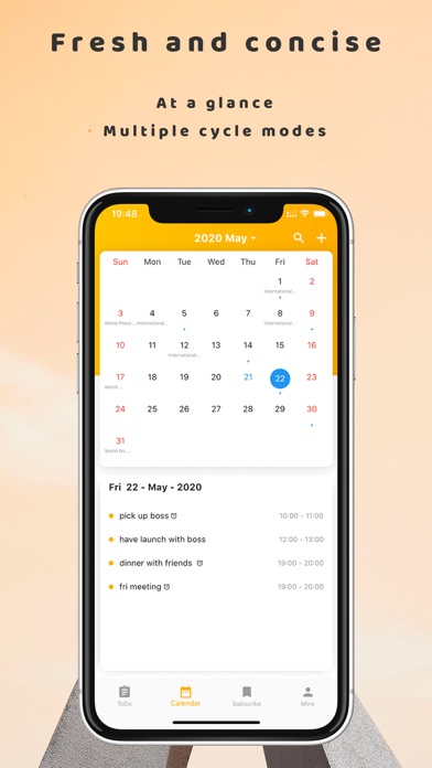 Calendar S - Simple Efficient screenshot 1