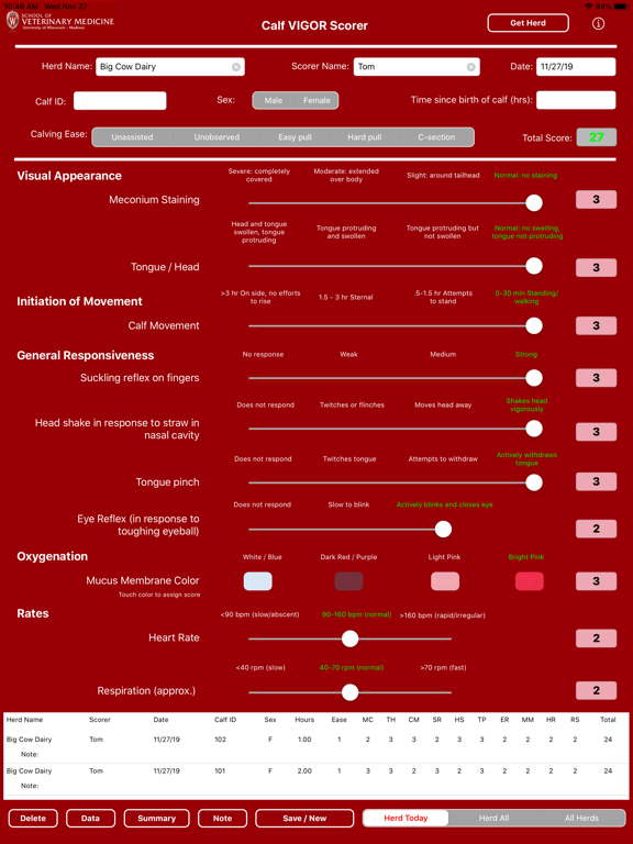 Calf VIGOR Scorer screenshot 10