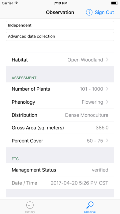 Calflora Observer Pro screenshot 1