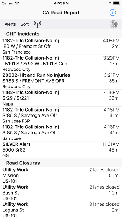 California Road Report screenshot 3