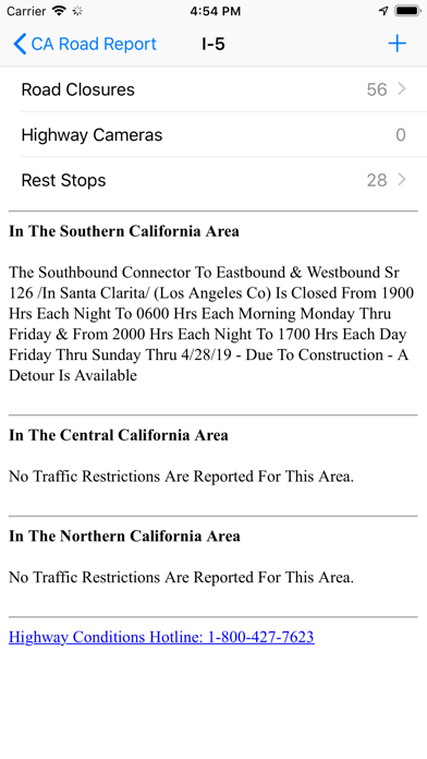 California Road Report screenshot 1