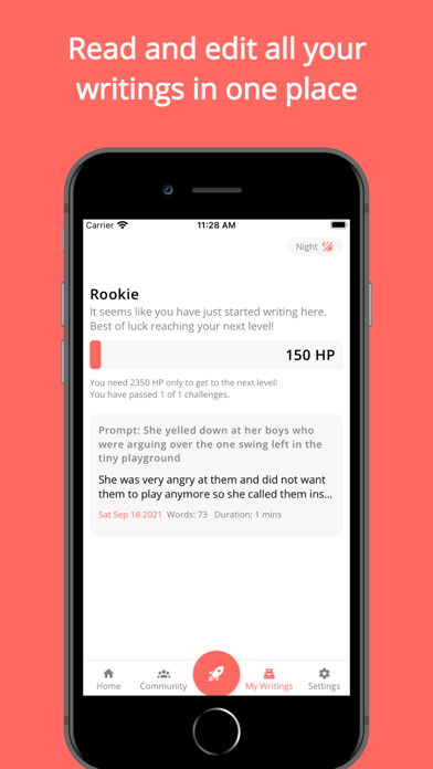 Call of Writing - Daily Prompt screenshot 2