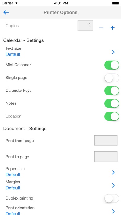 CalPrint for iPhone screenshot 4