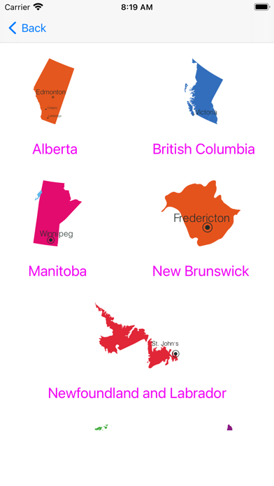 Canada Provinces Geo Quiz screenshot 1