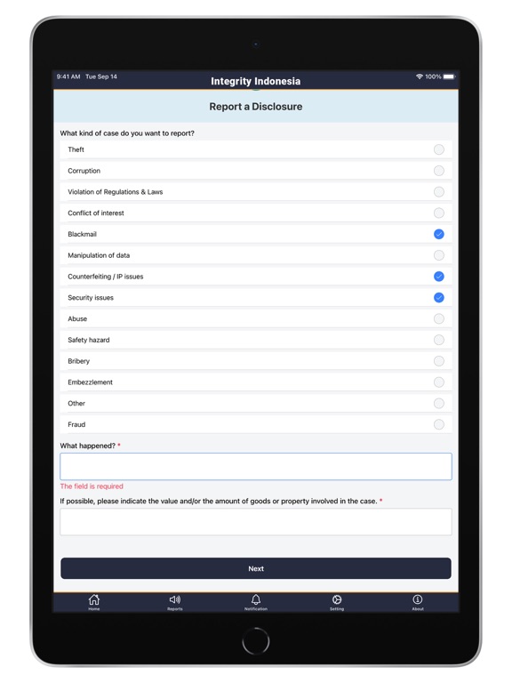 Canary Whistleblowing screenshot 8