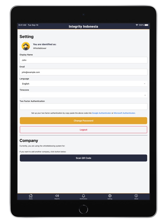 Canary Whistleblowing screenshot 2