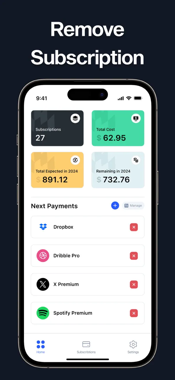 Cancel Subscriptions Manager screenshot 1