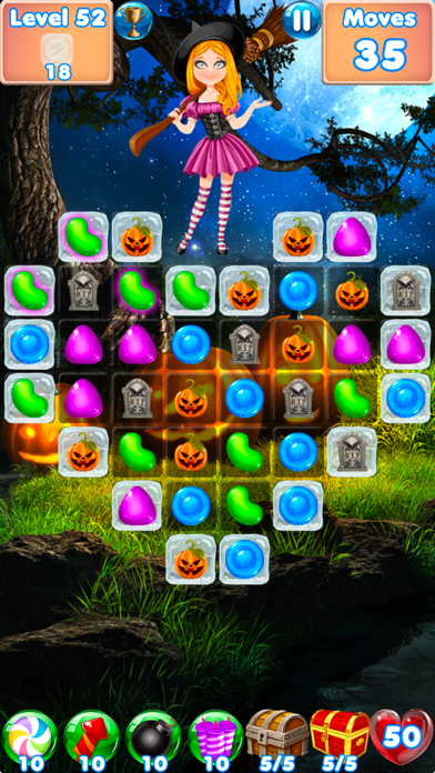 Candy Halloween Games Match 3 screenshot 2