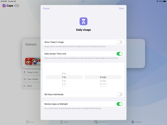Cape: App to Pause Excess screenshot 4