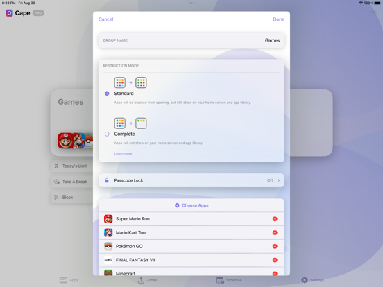 Cape: App to Pause Excess screenshot 1