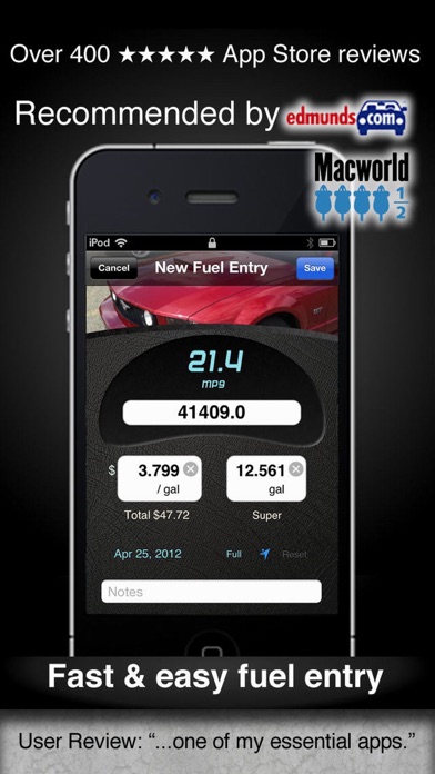 Car Care fuel & service log screenshot 5