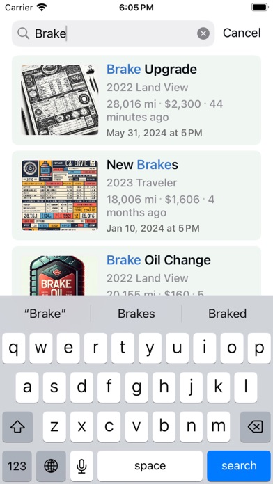 Car Services Log screenshot 1