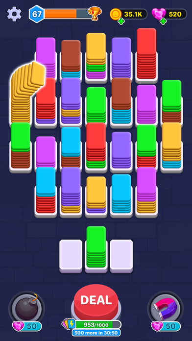 Card Shuffle: Color Sorting 3D screenshot 2