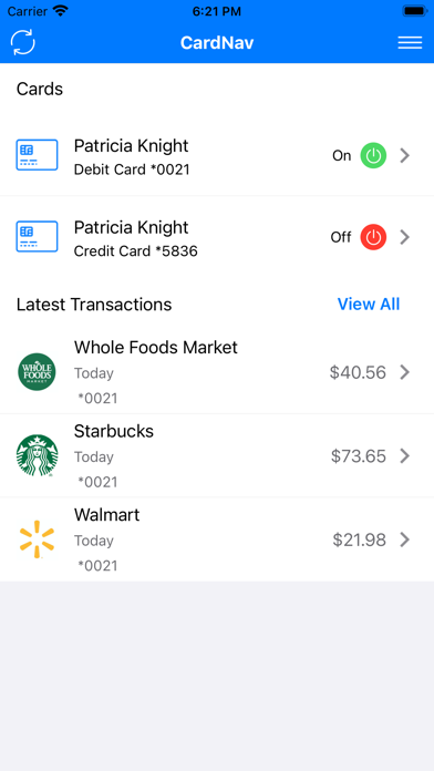 CardNav screenshot 4