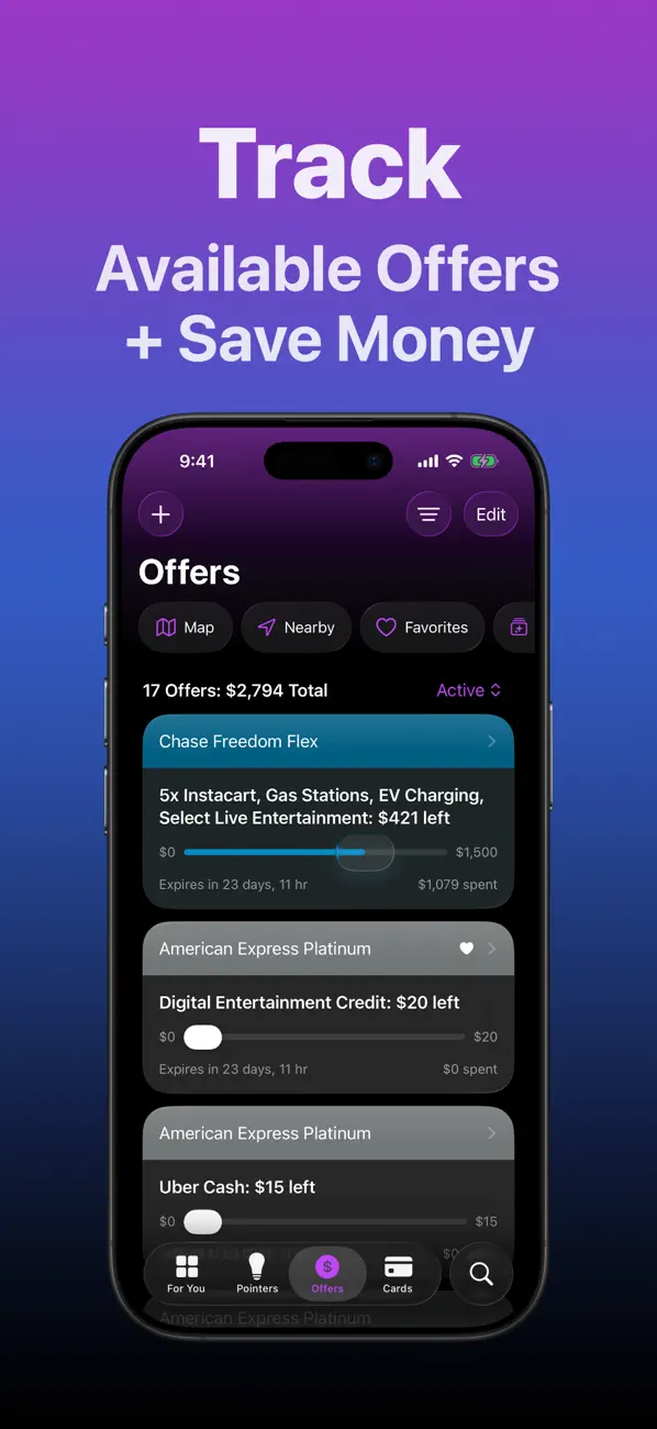 CardPointers for Credit Cards screenshot 1