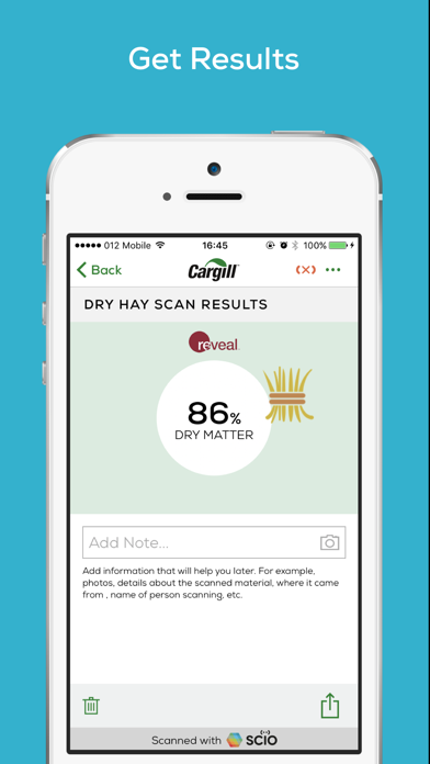 Cargill Reveal, utilizing SCiO screenshot 2