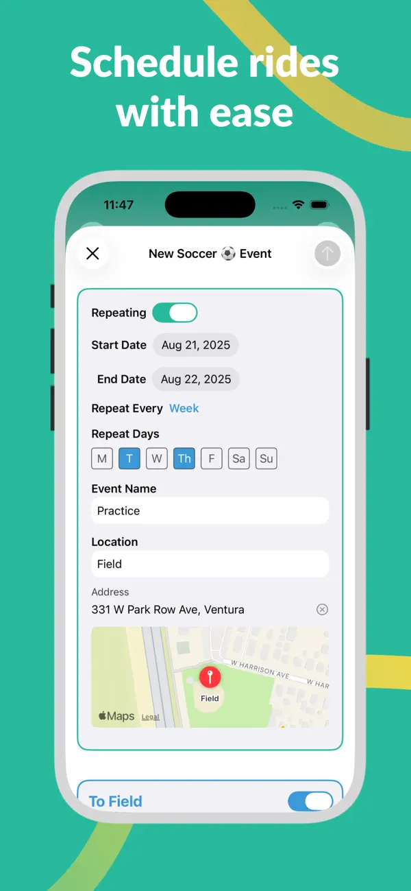 Carpool Kids: Family Calendar screenshot 4