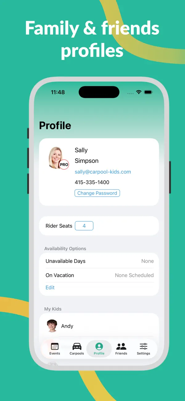 Carpool Kids: Family Calendar screenshot 1