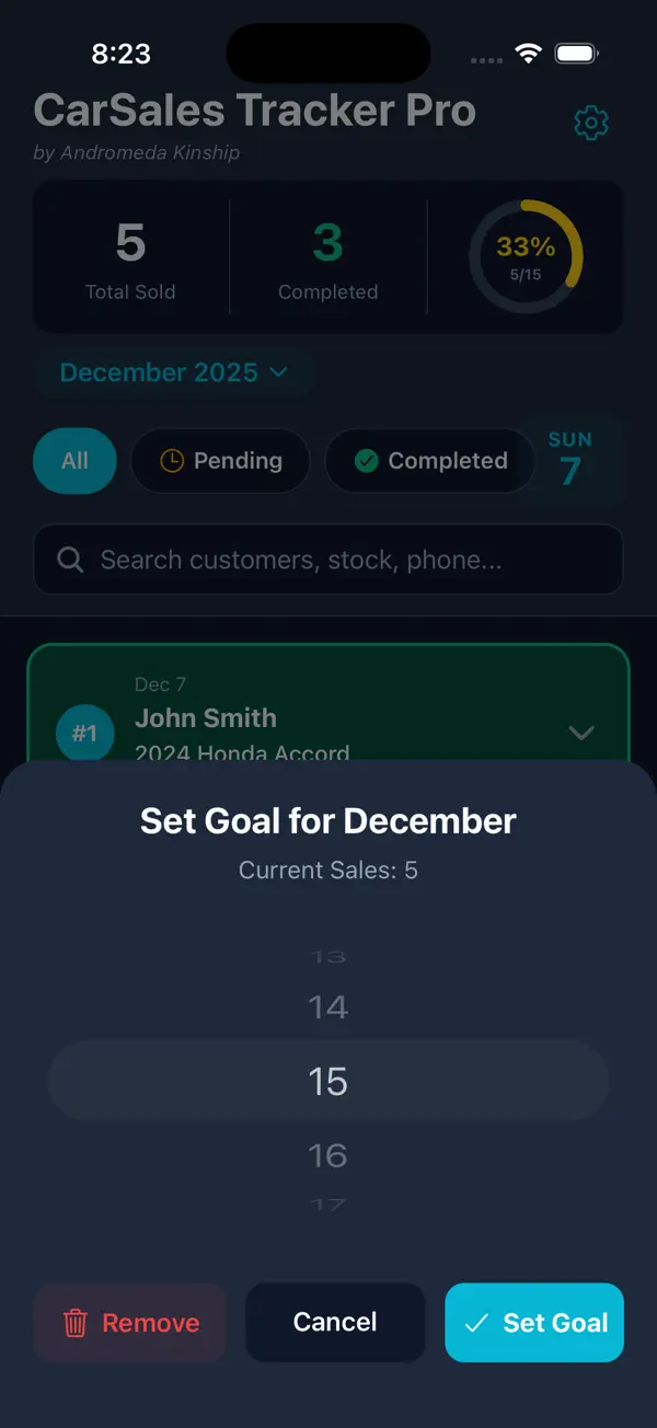 CarSales Tracker Pro screenshot 2