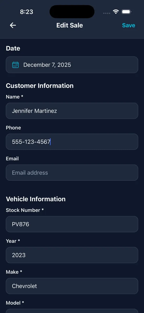 CarSales Tracker Pro screenshot 4