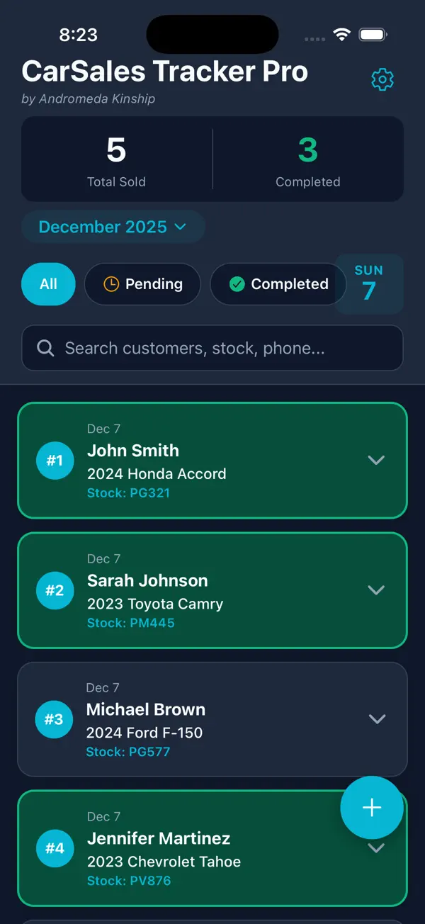 CarSales Tracker Pro screenshot 5