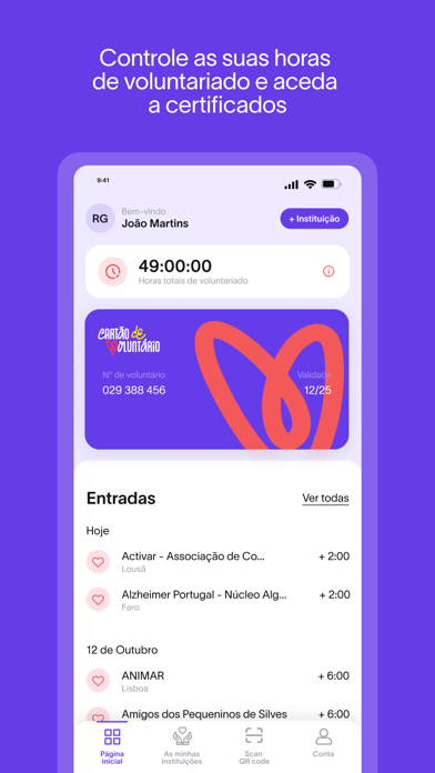 Cartao de Voluntário screenshot 3