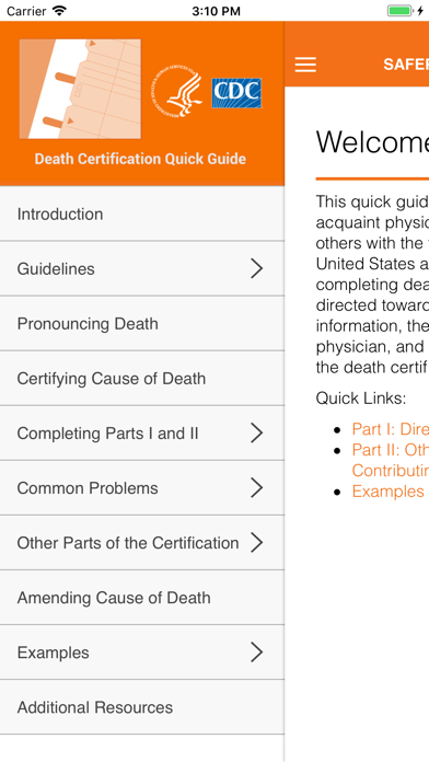 Cause of Death Reference Guide screenshot 2