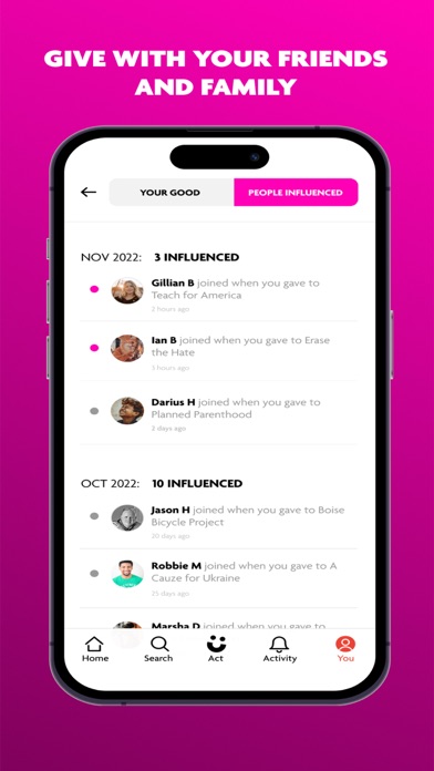 Cauze: Charitable Giving screenshot 1