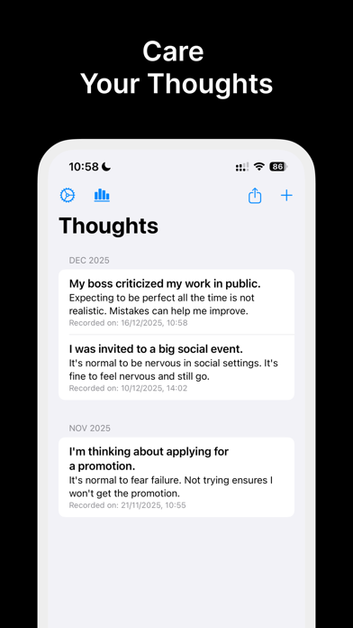 CBT Thought Diary App screenshot 3